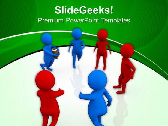 Sports Team Playing With Ball PowerPoint Templates Ppt Backgrounds For Slides 0713