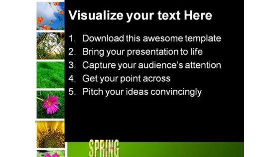 Spring And Nature Collage Beauty PowerPoint Templates And PowerPoint Backgrounds 0811