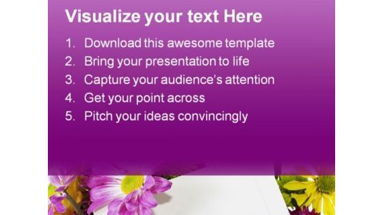 Spring Flowers Beauty PowerPoint Background And Template 1210