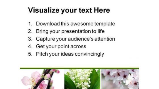 Spring Flowers Beauty PowerPoint Template 0810
