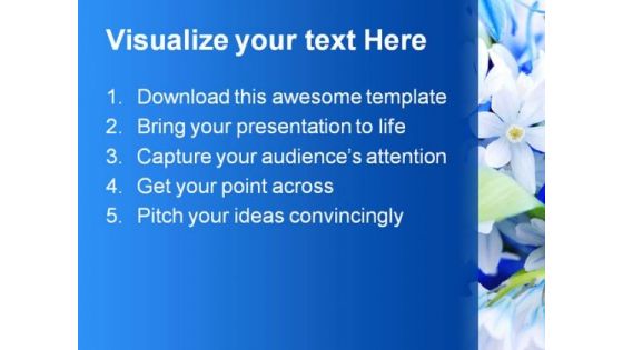 Spring Flowers Beauty PowerPoint Template 0910