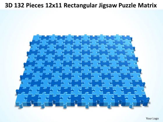 Srategy Diagram 3d 132 Pieces 12x11 Rectangular Jigsaw Puzzle Matrix Business Framework Model