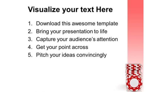 Stack Of Casino Chips Gambling PowerPoint Templates Ppt Backgrounds For Slides 0413