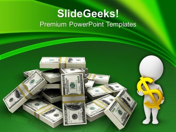Stack Of Dollars Money Finance PowerPoint Templates Ppt Backgrounds For Slides 1212
