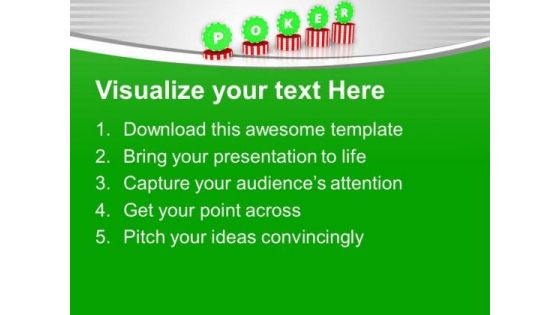 Stack Of Poker Chips For Gambling PowerPoint Templates Ppt Backgrounds For Slides 0513
