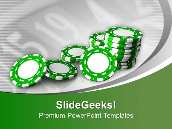 Stack Of Poker Chips In Casino PowerPoint Templates Ppt Backgrounds For Slides 0513