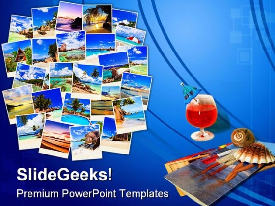 Stack Of Summer Beach Holidays PowerPoint Templates And PowerPoint Backgrounds 0211