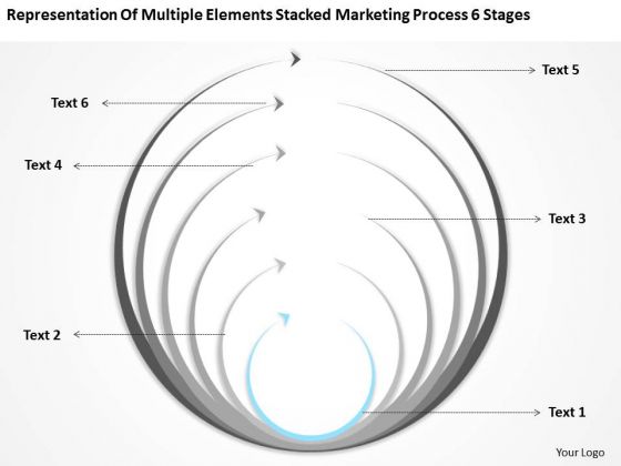 Stacked Marketing Process 6 Stages Ppt Real Estate Business Plan Examples PowerPoint Templates