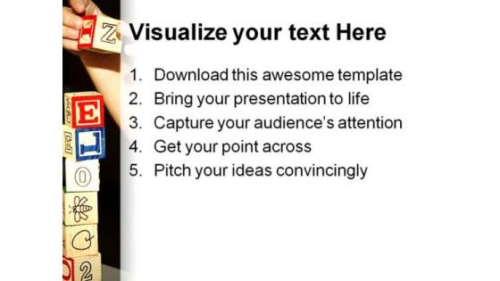 Stacking Block Education PowerPoint Backgrounds And Templates 1210