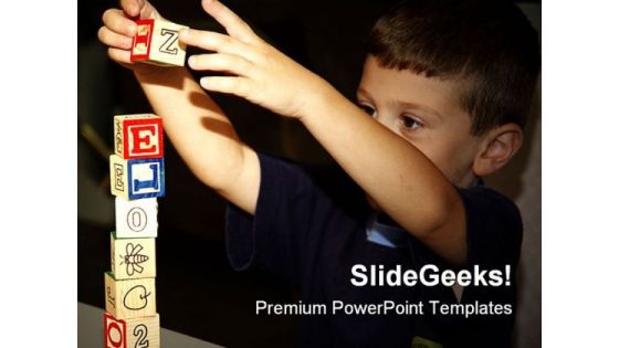 Stacking Block Education PowerPoint Backgrounds And Templates 1210