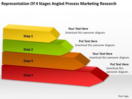 Stages Angled Process Marketing Research Ppt Business Plan Template PowerPoint Templates