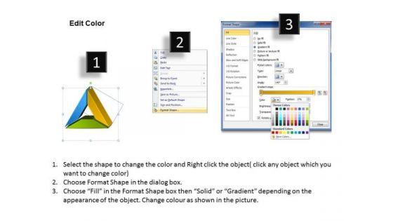 Stages Triangular Shaped Donut Diagram Data Comparison It Business Plan PowerPoint Templates