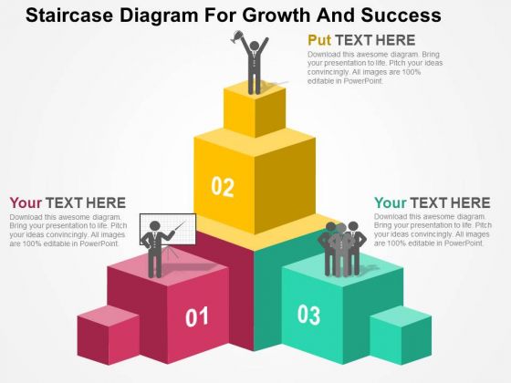 Staircase Diagram For Growth And Success PowerPoint Templates
