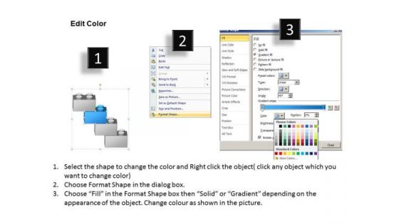 Staircase Shape To Show Process Flow 4 Stages Ppt Real Estate Business Plan PowerPoint Slides