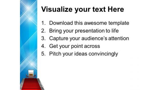 Stairs And Red Carpet Success PowerPoint Templates Ppt Backgrounds For Slides 0113