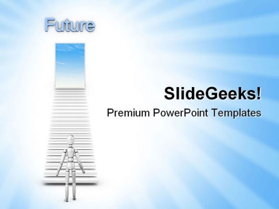 Stairs To Future Success PowerPoint Templates And PowerPoint Backgrounds 0811