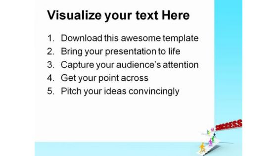 Stairs To Success Business PowerPoint Themes And PowerPoint Slides 0811
