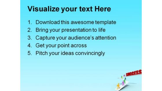 Stairs To Success Business PowerPoint Themes And PowerPoint Slides 0811