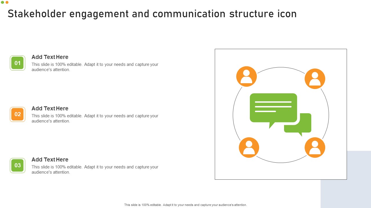 Stakeholder Engagement And Communication Structure Icon Icons Pdf