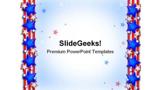 Stars And Stripes Patriotic Americana PowerPoint Templates And PowerPoint Backgrounds 0711