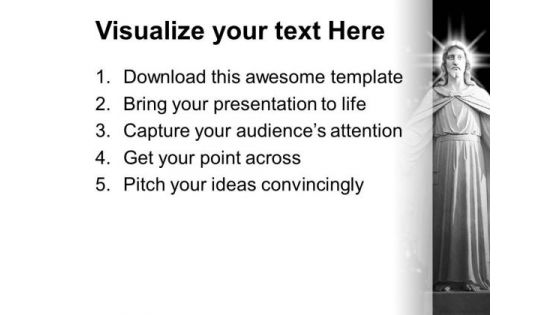 Statue Of Jesus Christ Religion PowerPoint Templates And PowerPoint Themes 0712