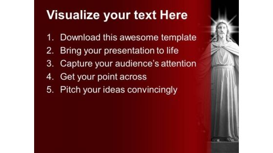 Statue Of Jesus Christ Religion PowerPoint Templates And PowerPoint Themes 0712