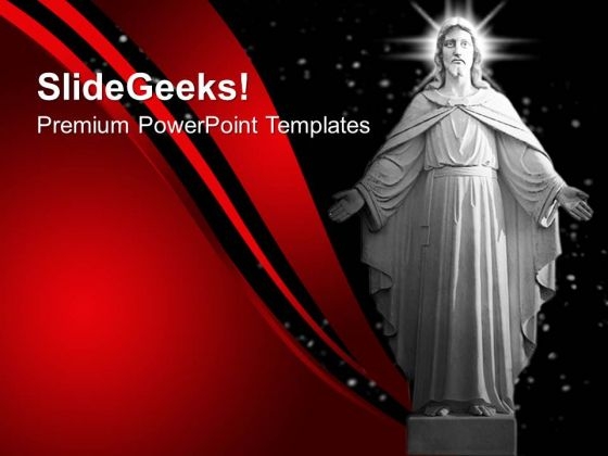 Statue Of Jesus Christ Religion PowerPoint Templates And PowerPoint Themes 0712