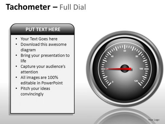 Status Tachometer Full Dial PowerPoint Slides And Ppt Diagram Templates