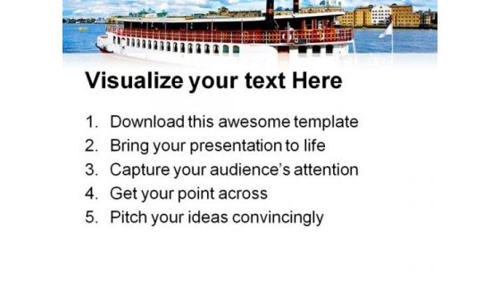 Steam Boat Beach PowerPoint Themes And PowerPoint Slides 0611