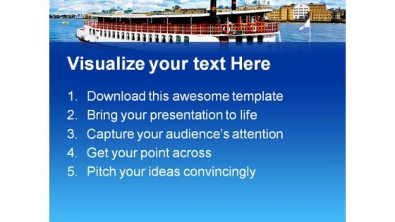 Steam Boat Beach PowerPoint Themes And PowerPoint Slides 0611