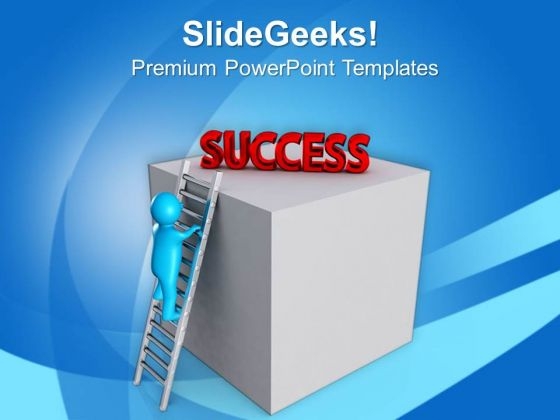Stepping On The Rungs Of Opportunity Success PowerPoint Templates Ppt Backgrounds For Slides 0813