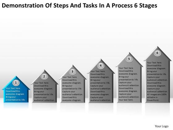 Steps And Tasks In Process 6 Stages How To Do Business Plan PowerPoint Templates