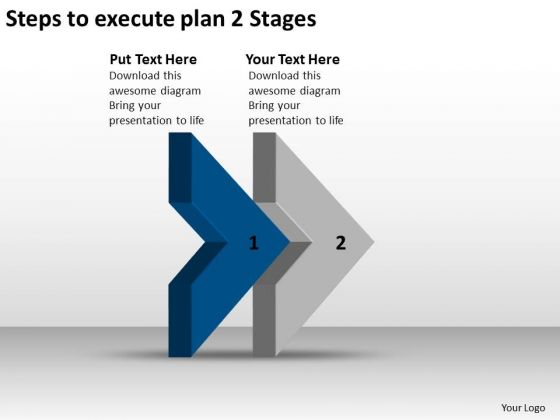 Steps To Execute Plan 2 Stages Embroidery Business PowerPoint Templates