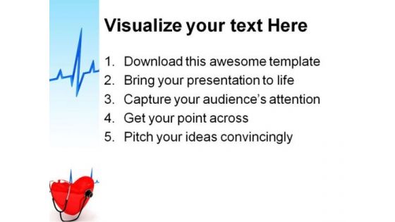 Stethoscope Medical PowerPoint Template 0910