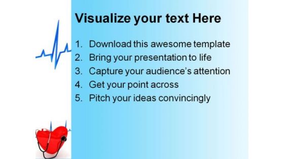 Stethoscope Medical PowerPoint Template 0910