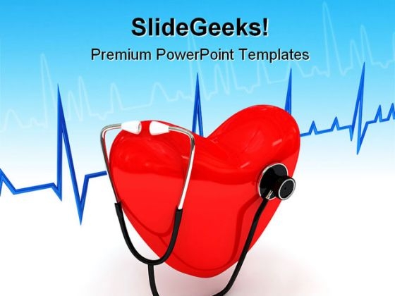Stethoscope Medical PowerPoint Template 0910