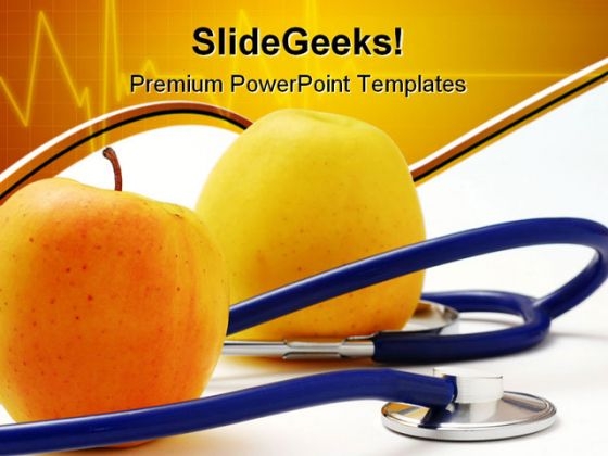 Stethoscope With Apples Medical PowerPoint Templates And PowerPoint Backgrounds 0311