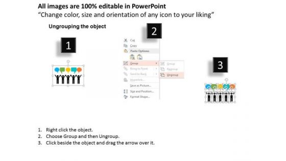 Stick Peoples With Bubbles PowerPoint Template
