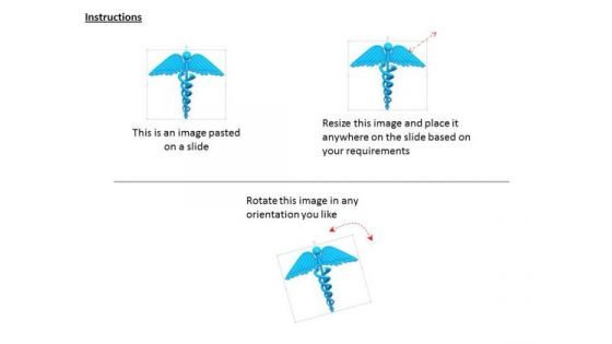 Stock Photo 3d Blue Medical Symbol For Health Field PowerPoint Slide