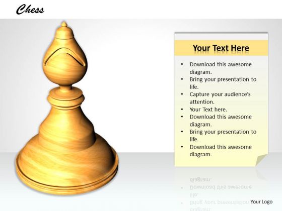 Stock Photo 3d Chess Camel Pawn Game PowerPoint Slide