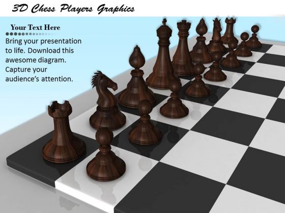 Stock Photo 3d Chess Players Graphics PowerPoint Template