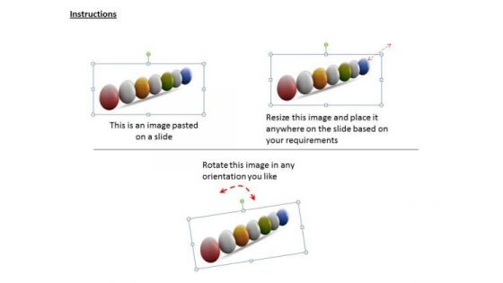 Stock Photo 3d Colorful Easter Eggs PowerPoint Slide