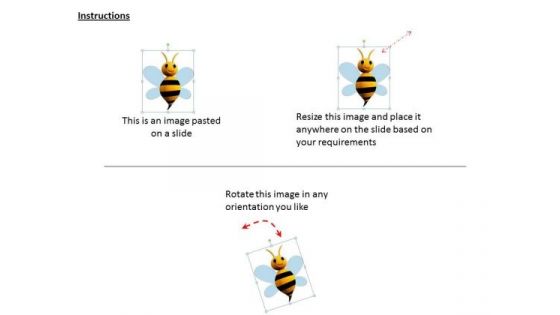 Stock Photo 3d Cute Bee PowerPoint Slide
