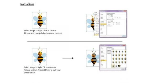 Stock Photo 3d Cute Bee PowerPoint Slide