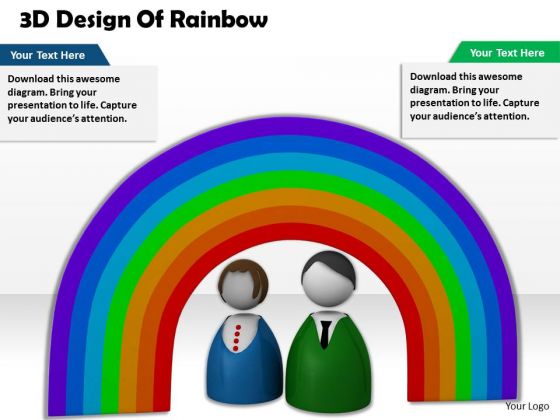 Stock Photo 3d Design Of Rainbow PowerPoint Template