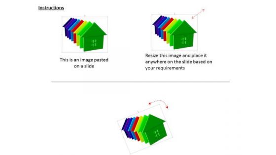 Stock Photo 3d Graphic Of Houses For Real Estate PowerPoint Slide