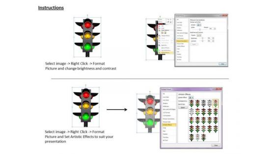 Stock Photo 3d Graphic Of Traffic Signals PowerPoint Slide