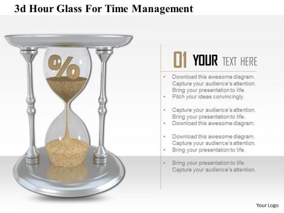 Stock Photo 3d Hour Glass For Time Management Image Graphics For PowerPoint Slide