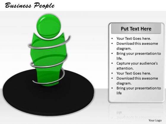 Stock Photo 3d Illustration Of Green Human Character PowerPoint Slide