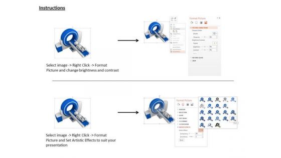 Stock Photo 3d Man On Mri Scan Machine PowerPoint Slide